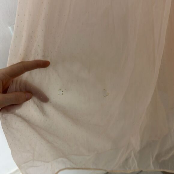 Vintage 60s Pink Polka Dot Chiffon Robe - Picture 5 of 7